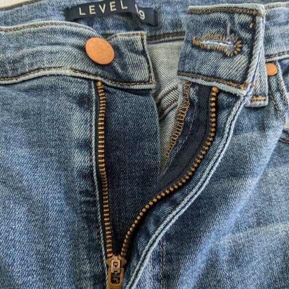 Level 99 Jeans Women's 34 Blue High Rise Skinny Crop Ankle Denim Nostalgic Wash - Picture 11 of 16